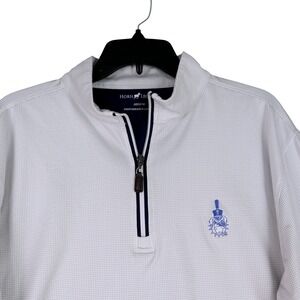 The Citadel Horn Legend Quarter Zip Pullover Mens M Performance Waffle Knit Golf